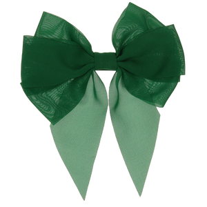Suzy - Emerald Green Chiffon Bow