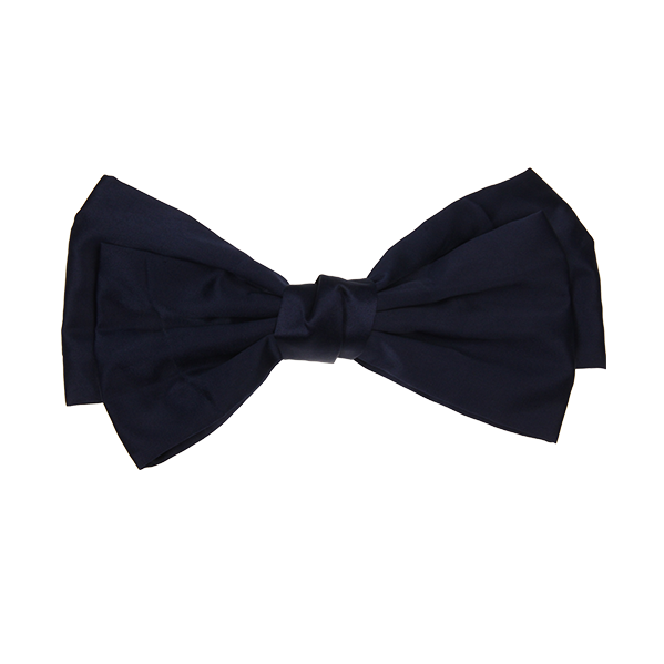Lola - Navy Satin Bow