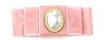 Grace - Dusky Pink Velvet Diamante Barrette Hair Clip