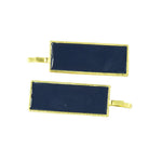 Ada - Navy/Gold Rectangle Enamel Hair Slides