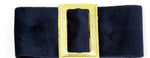Francesca - Navy Suede Buckle Hair Clip - Clip A