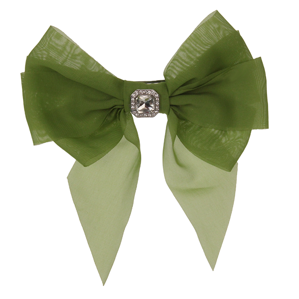 Suzy - Lime Green Chiffon Bow