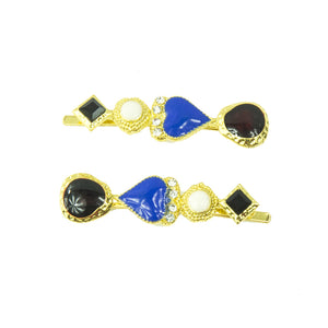 Janine - Coloured Crystal Hair Slides
