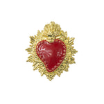 Paloma - Gold & Red Vintage Brooch