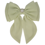 Millie - Mint Green Large Bow with Diamante