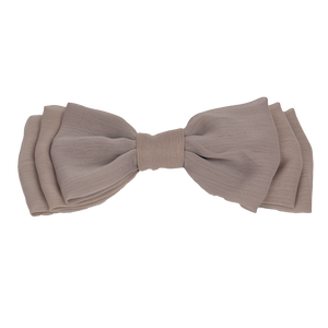Mollie - Taupe Chiffon Bow