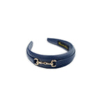 Panache Sophie - Navy Buckle Leather Hairband