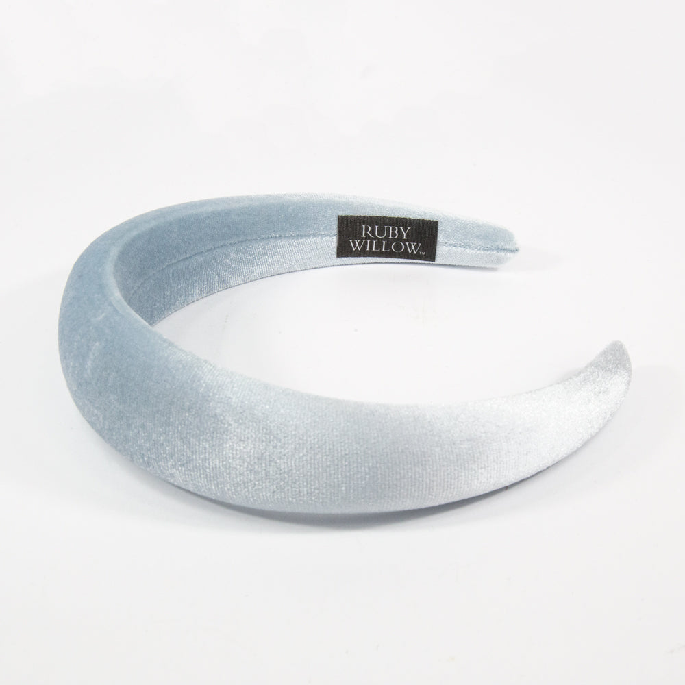 Danielle - Ice Blue Velvet Hairband 4cm