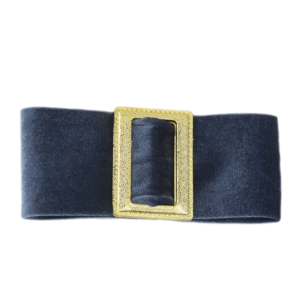 Francesca - Steel Blue Buckle Hair Clip - Clip B