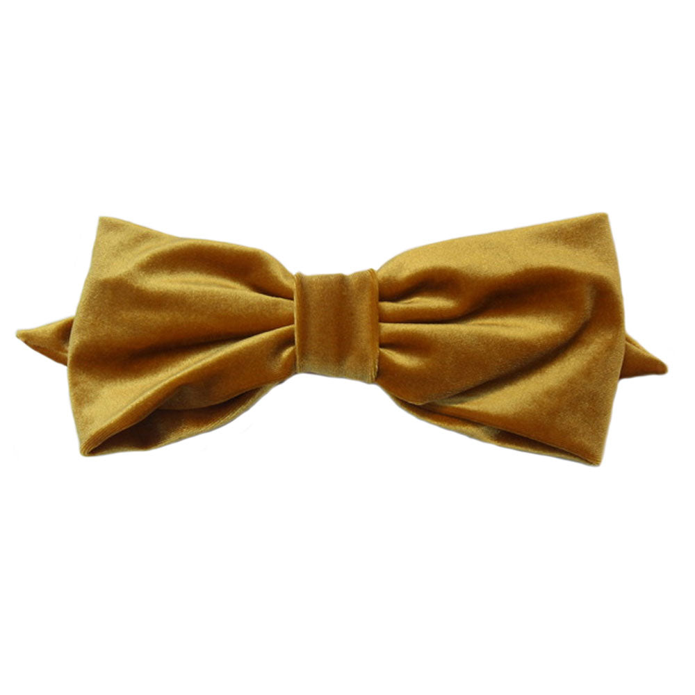 Alexandra - Mustard Gold Velvet Bow - Clip A