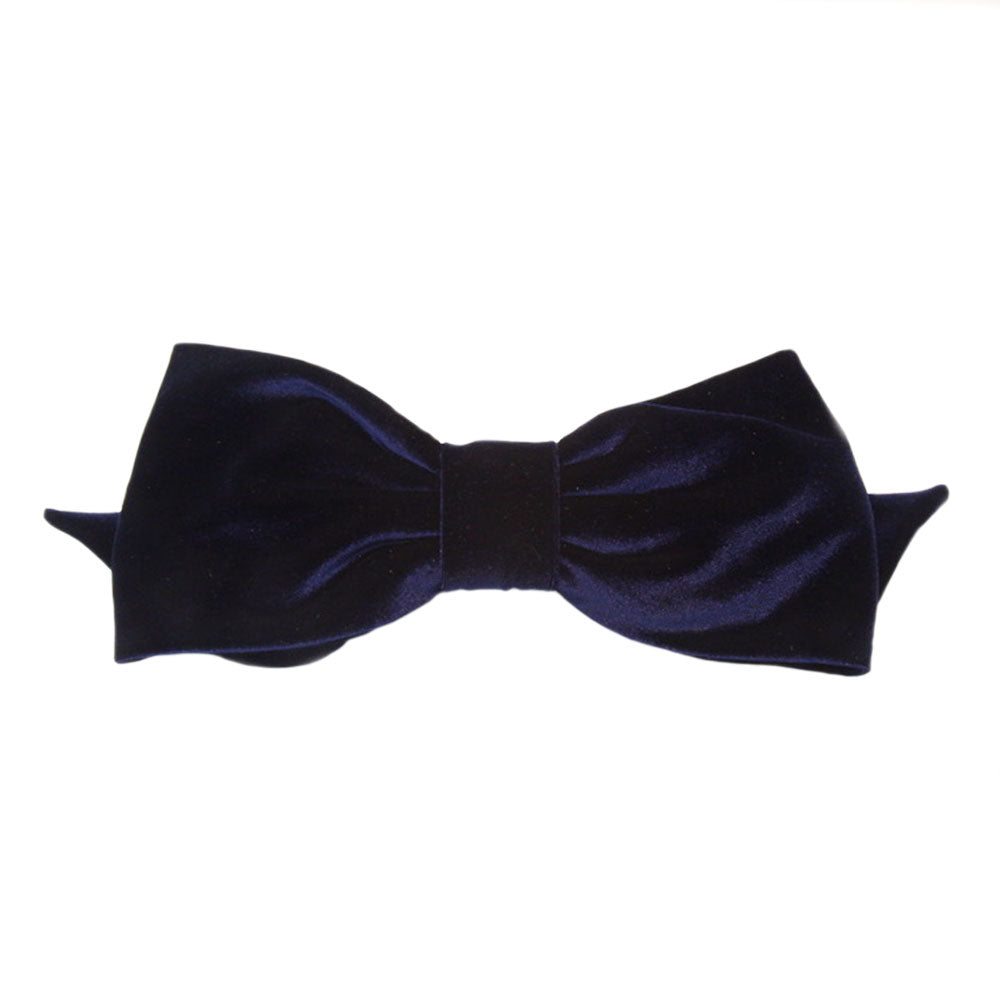 Alexandra - Navy Velvet Bow - Clip A