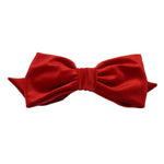 Alexandra - Red Velvet Bow - Clip A