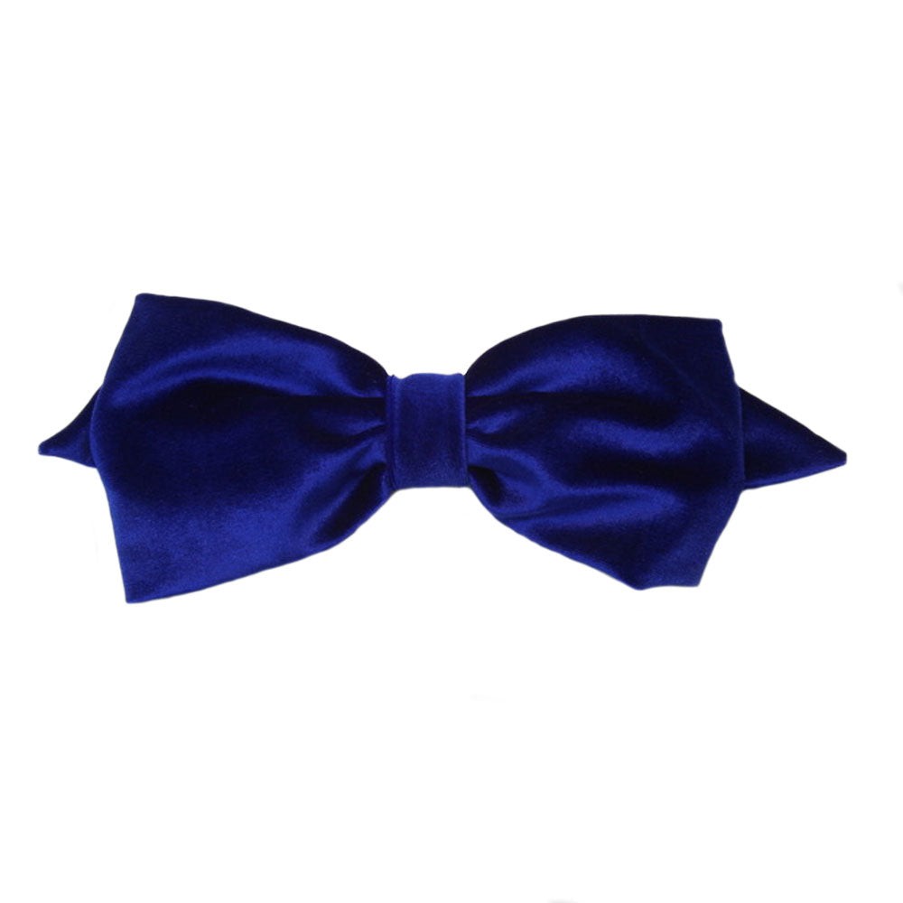 Alexandra - Royal Blue Velvet Bow - Clip B