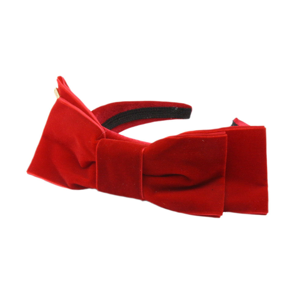 Anastasia - Red Velvet Bow Hairband