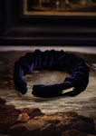 Clemency - Navy Velvet Ruched Hairband