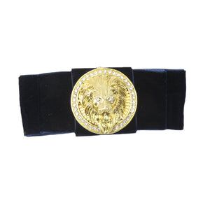 Grace - Navy Velvet Diamante Crocodile Hair Clip