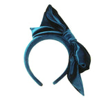 Alexandra - Teal Velvet Bow Hairband