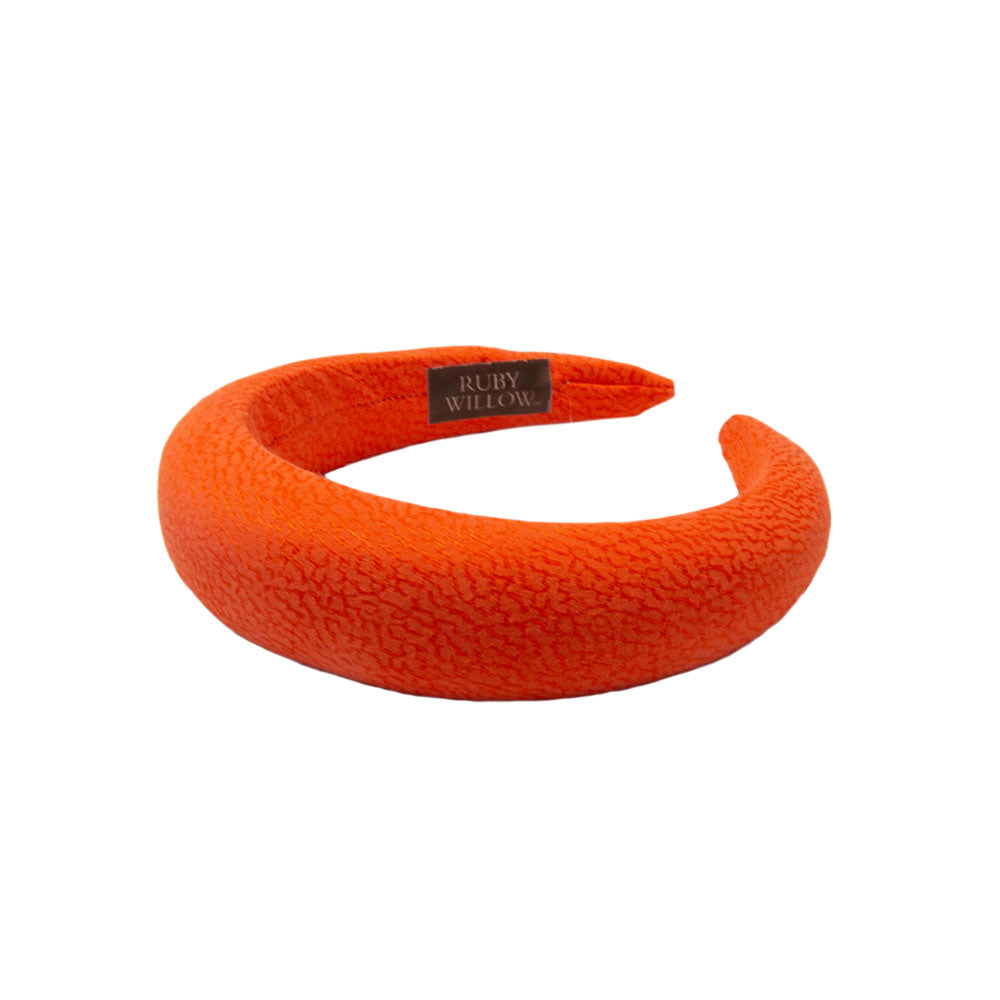 Hermione - Orange Embossed Padded Hairband
