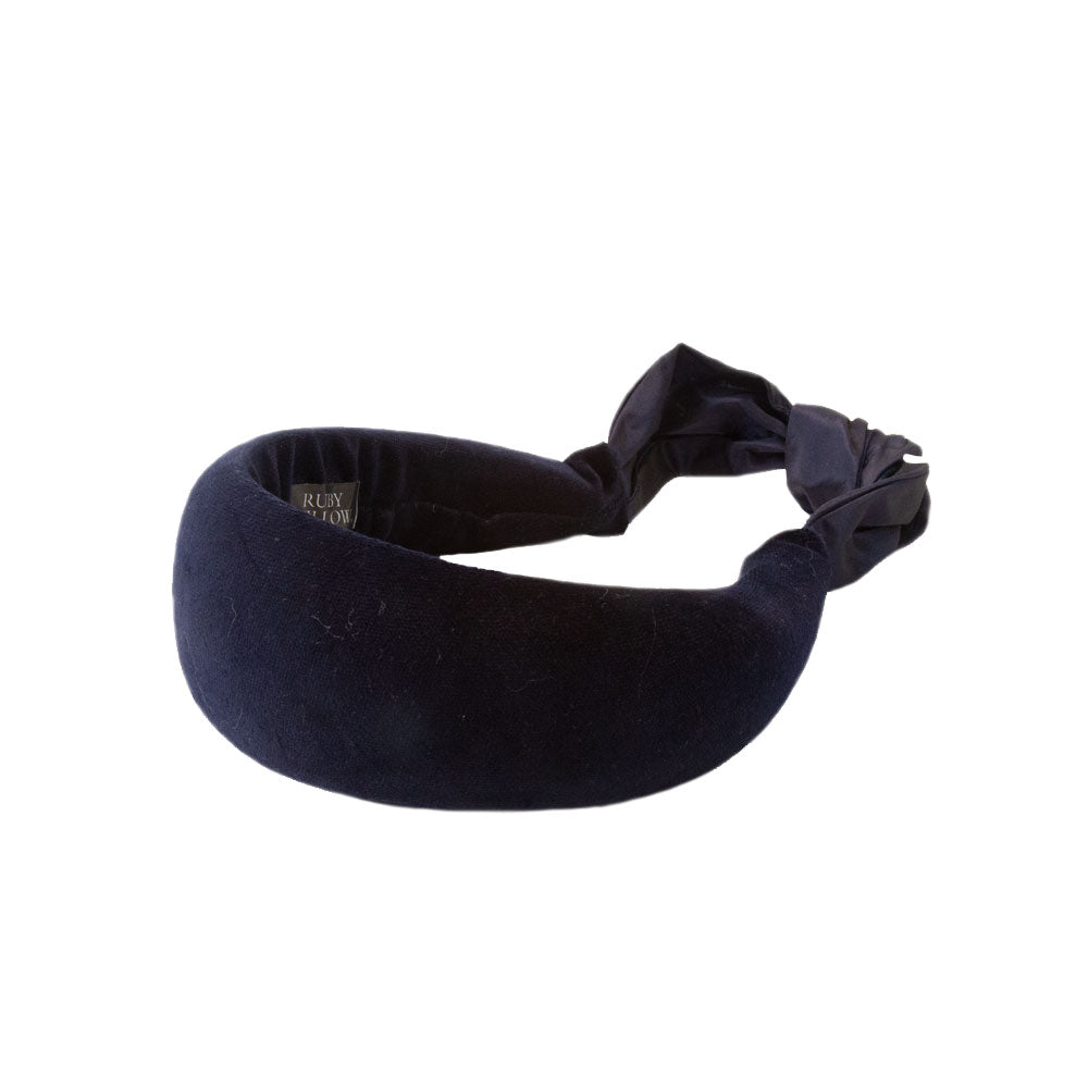 Pixie - Navy Wide Soft Pile Circlet Hairband