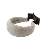Amayah - Black/White Herringbone Wide Tweed Circlet Hairband