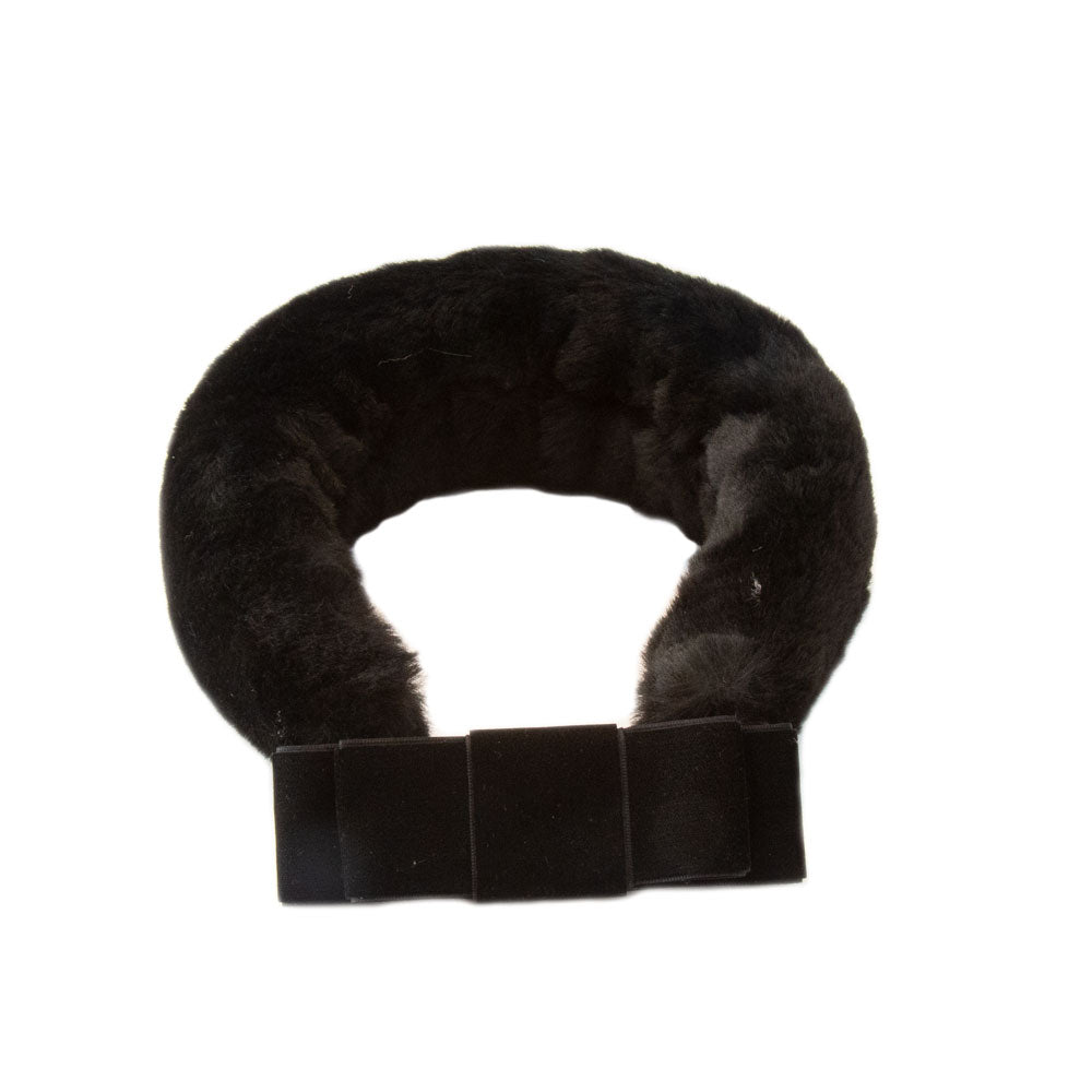 Dakota - Black Wide Fur Circlet Hairband