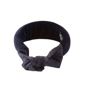 Pixie - Navy Wide Soft Pile Circlet Hairband