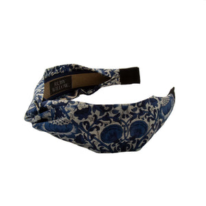 Riva - Lodden Blue Floral Twist Hairband