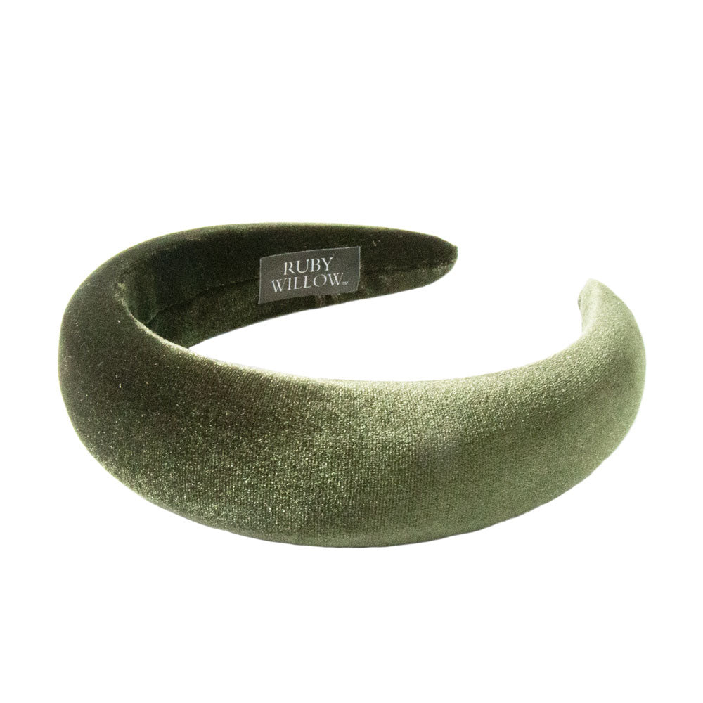 Danielle - Olive Velvet Hairband 4cm