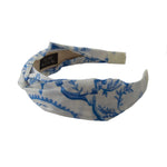 Riva - Marie Antoinette White/Blue Twist Hairband