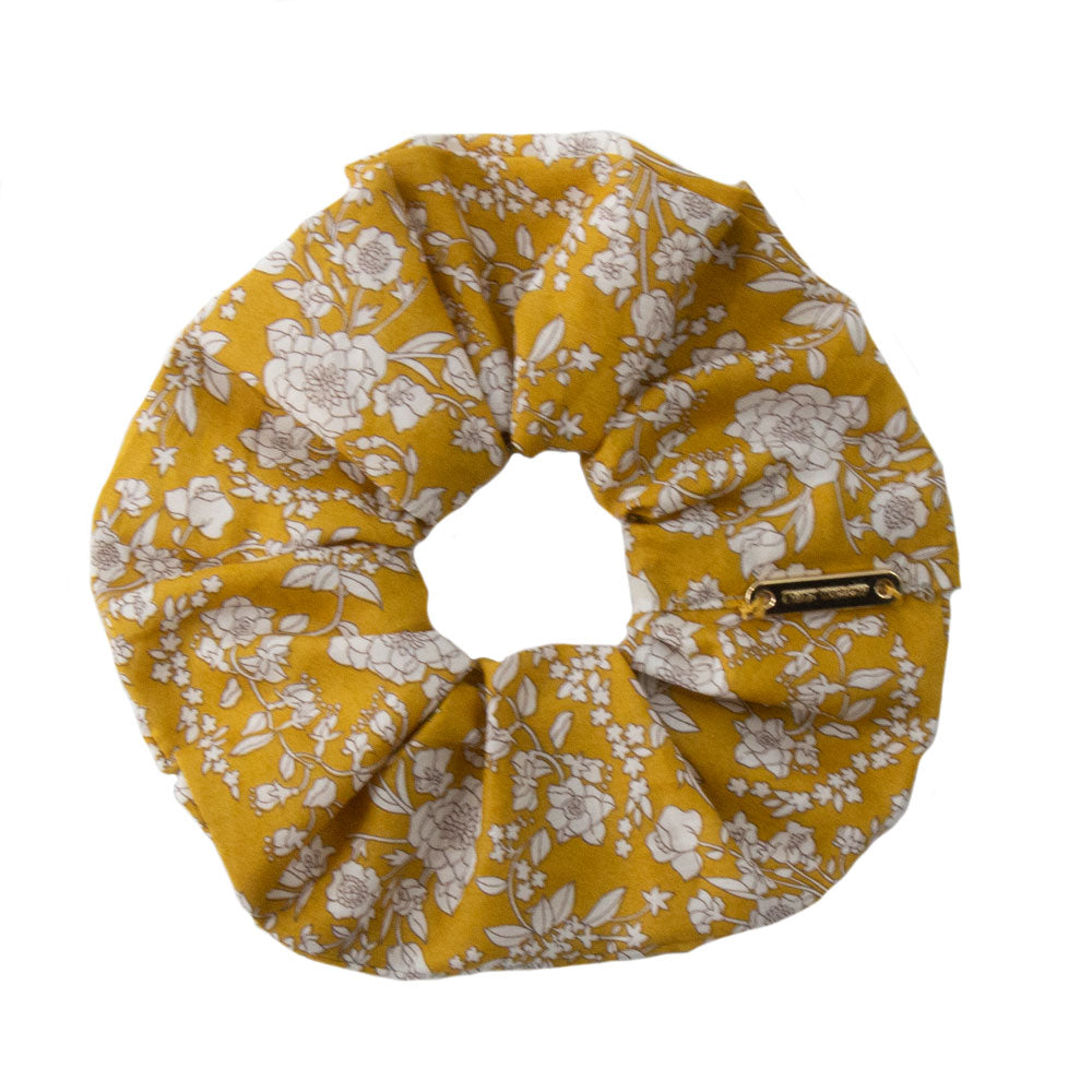 Consie - Summer Blooms Mustard Yellow Scrunchie