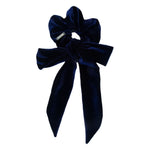 Consuela - Navy Velvet Scrunchie With Ties