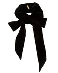 Consuela - Black Velvet Scrunchie With Ties