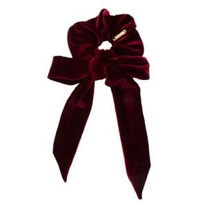 Consuela - Wine Velvet Scrunchie With Ties