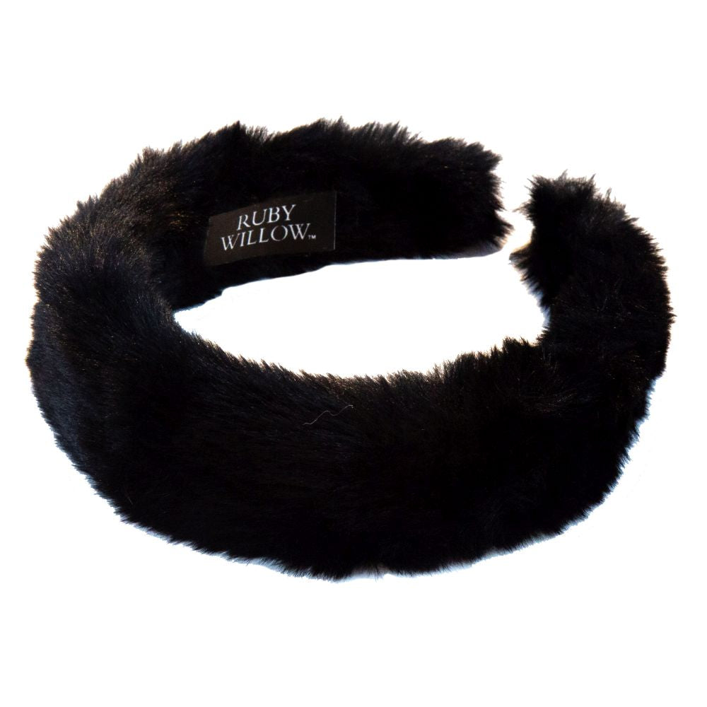 Madison - Black Girls Fur Hairband