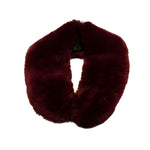 Noelle - Wine Large Faux Fur Collar