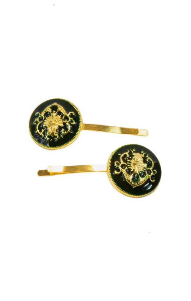 Aria - Hunter Green Hair Slides