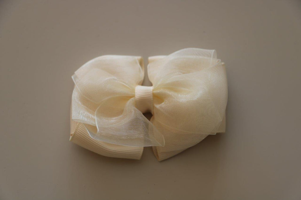 Cream Organza Ribbon Bow