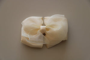 Cream Organza Ribbon Bow