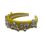 Madeleine - Yellow Silver Diamante Hairband