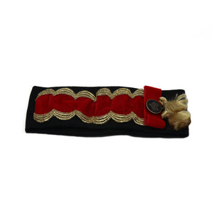 Elodie - Black/Red/Gold Girls Tassel Headband