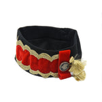 Elodie - Black/Red/Gold Girls Tassel Headband