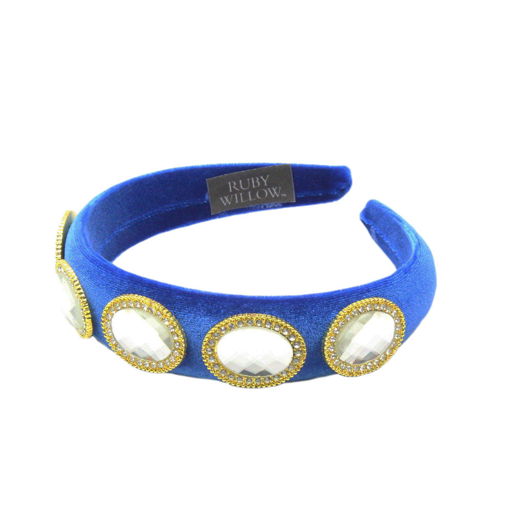 Bespoke Hairband - Royal Blue Diamante B