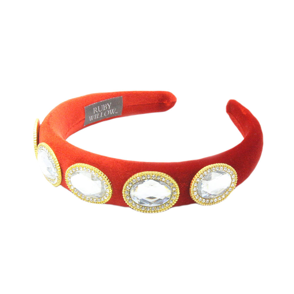 Bespoke Hairband - Red Diamante B