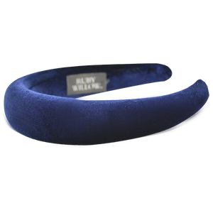 Melissa - Navy Velvet Hairband 3cm