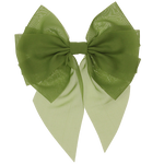 Lara - Lime Green Single Layer Chiffon Bow