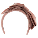 Alexandra - Dusky Pink Velvet Bow Hairband