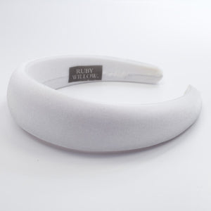 Danielle - White Velvet Hairband 4cm