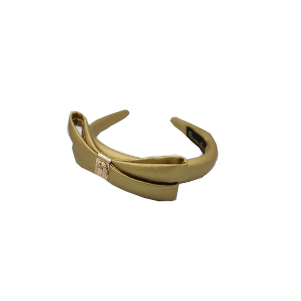 Panache Saige - Gold Double Bow Leather Hairband
