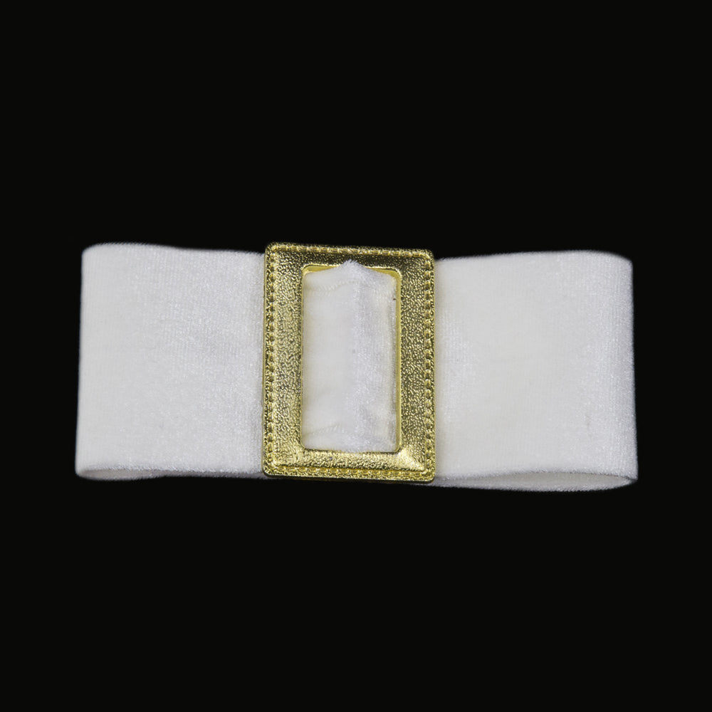 Francesca - Ivory Velvet Buckle Hair Clip - Clip A