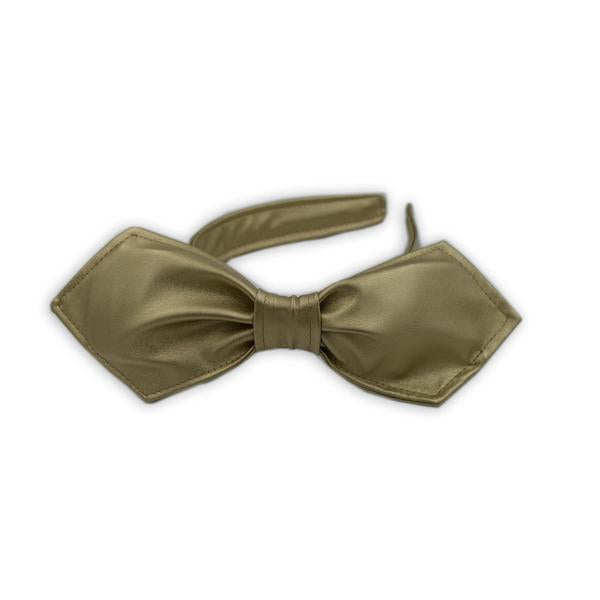 Panache Skylar - Gold Large Leather Bow Hairband